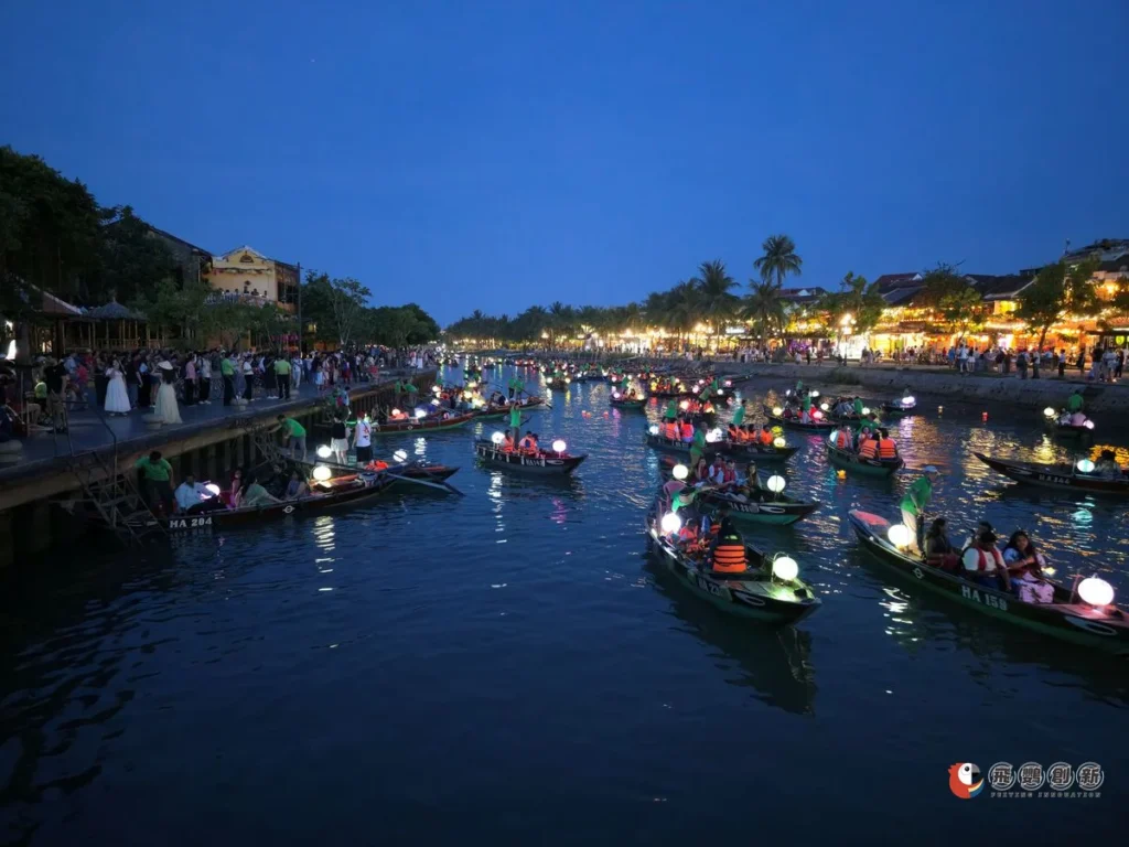 夜遊會安古鎮安會橋百萬燈籠